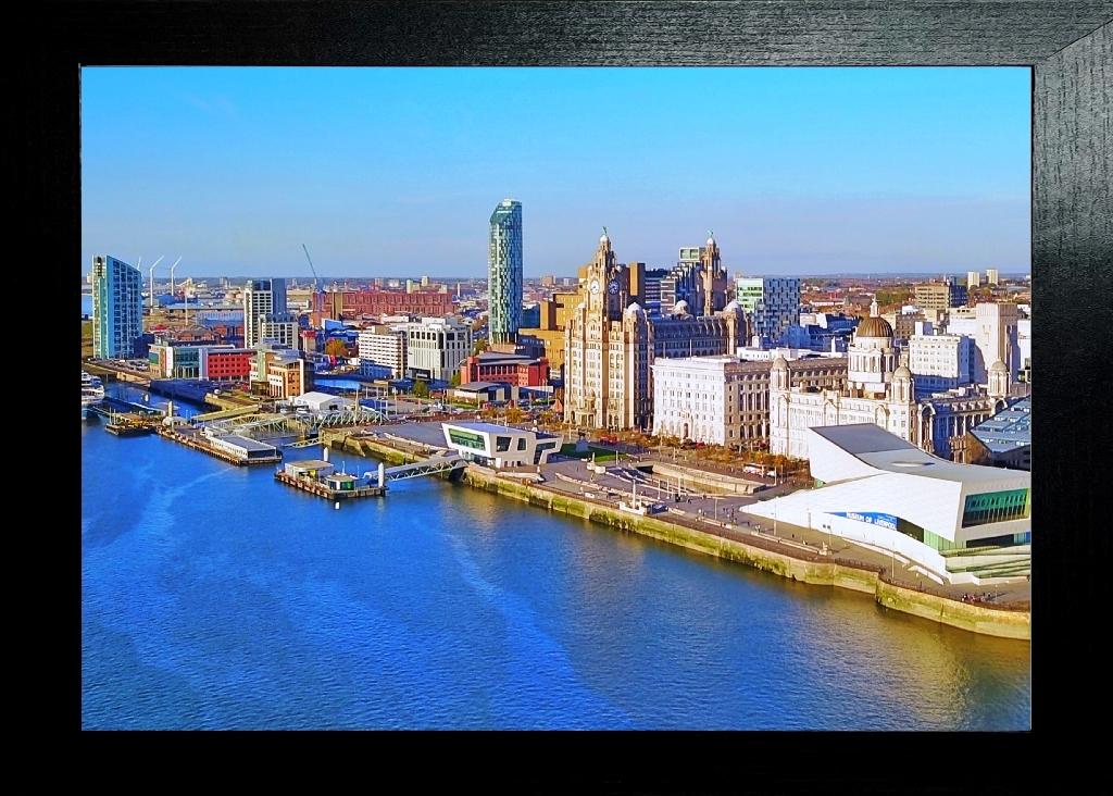 Liverpool waterfront from the air
